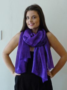 Purples wrap also available as a shirt, top or scarf