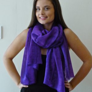 Purples wrap also available as a shirt, top or scarf
